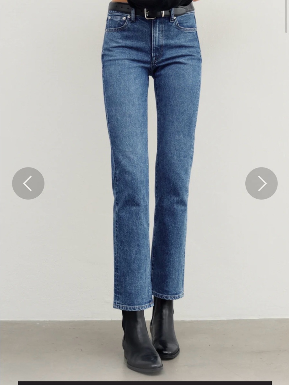 AYR LaLa Straight-Leg Mid-Blue Jeans